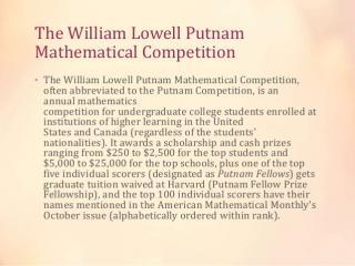 William Lowell Putnam Competition