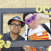 Alumni enjoying the photo booth